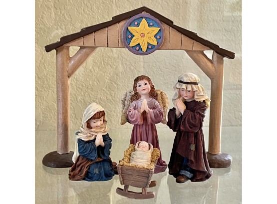 4pc Nativity Scene Set Incl. The DollHouse Collection Figures