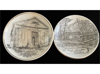 2pc Collectible Philip Quillman Plates