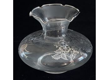 Floral Glass Vase Sterling On Crystal