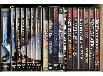 Assorted Lot Of Train & Railroading DVD Collections