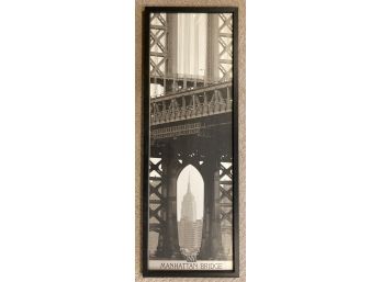 NY Manhattan Bridge Framed Poster