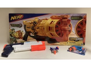 Toy Gun Assortment, Including A New In Box Nerf Doomlands 2169 The Judge And More