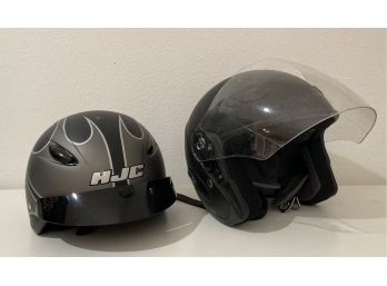 Pair Of Helmets One HJC Medium Sized And The Other CL-33 Also Medium