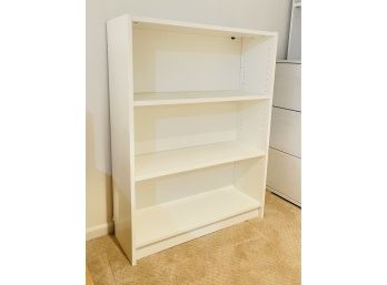 White Laminate Bookshelf With 3 Shelves