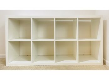 Ikea White Laminate 8 Cubby Shelf