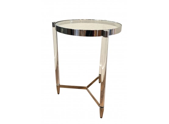 Modern Glass Side Table With Clear Legs