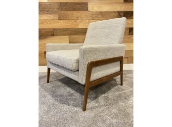 Awesome Like New MCM Lounge Chair By Nord With Tufted Back And Wood Legs 1 Of 4