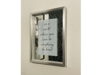 Framed Mirrored Quote Wall Decor
