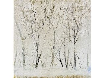 Painting On Canvas Silver Trees
