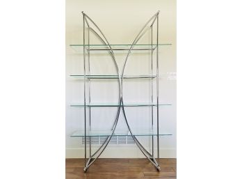 NIB 1 Of 2 Chrome & Glass Etagere By Coster Fine Furnishings # 910050