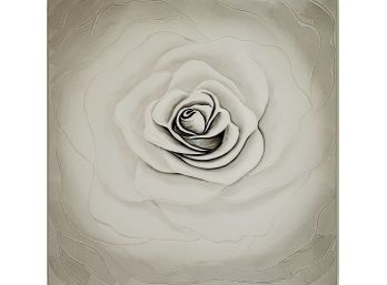 Oil On Canvas White Rose