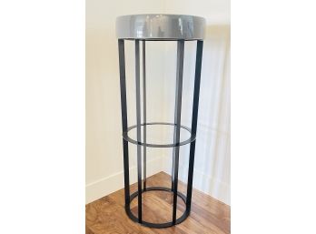 Modern Metal Stand With Gray Ceramic Top