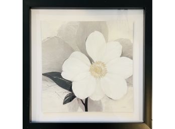 Framed White Flower Wall Art Print