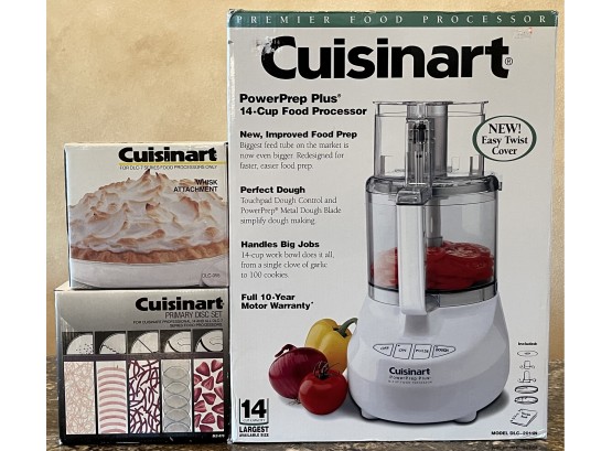 Cuisinart PowerPrep Plus 14-Cup Food Processor W/ Whisk Attachment, & Primary Disc Set