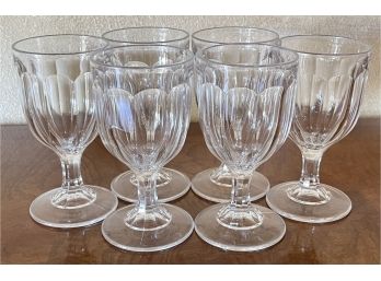 6pc Collection Of Glass Water Goblets