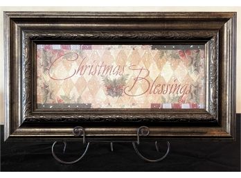 Framed Christmas Blessings Holiday Decor