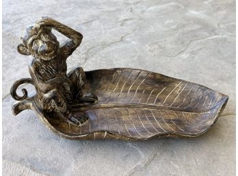 Carved Wooden Monkey Tray