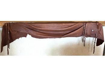 Leather Custom Window Valance 45' Long