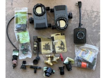 Assorted Lot Of Sprinkler Timers & Accessories