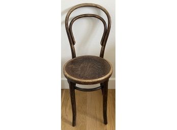 Vintage Thonet Chair W/ Hand Carved Seat