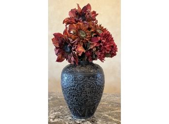Contemporary Vase W/ Faux Flowers