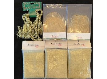 Gold Lot Decor Incl. Gold Angel Hair & More