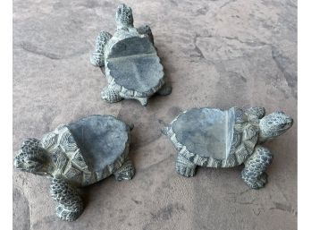 3 Turtle Potted Plant Holders