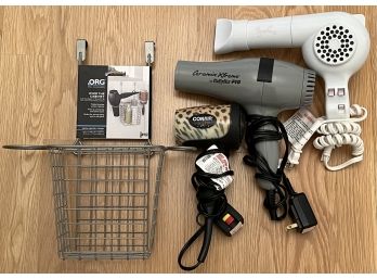 4pc Hair Dryer Lot Incl. Over The Cabinet Styling Center