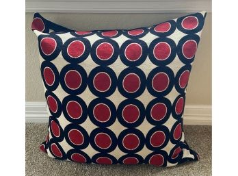 Red, Black, And Cream Colored Decorative Pillow