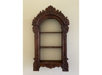 Ultra Ornate Wall Shelf With Floral Carvings (please Read)