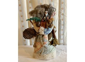 Country Blessings Doll By Karen Oleksa Christmas Doll With Miniature Figurine And Presents
