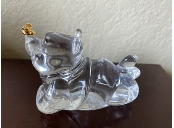 Lenox Full Leaded Crystal Small Winnie The Pooh With Butterfly On His Nose