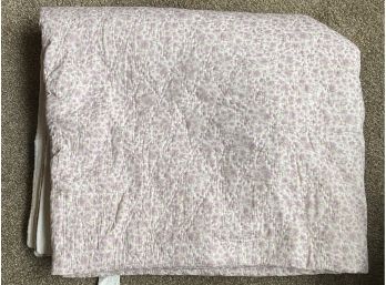 Ralph Lauren King Size Floral Pink And White Quilt