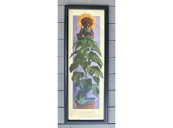 Anne Geddes Iconic Sunflower Baby Print In Frame