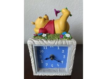 So Sweet! Michel & Company Winnie The Pooh Holding Flower Clock
