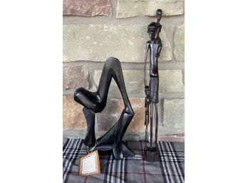 2 Handmade African Carving From Kenya And Ghana