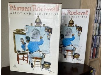 Huge Pair Of Normal Rockwell “Artist & Illustrator” Coffee Table Books