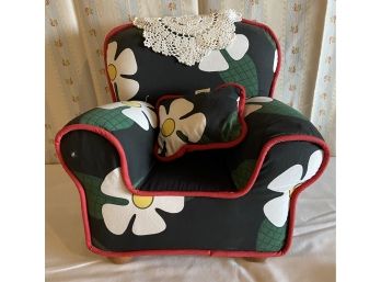 Mary Engelbreit Small Fabric Doll Chair With Pillow And Doily