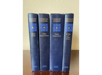 Nelson Doubleday Set Of 4 Hardcover Charles Dickens Books Including Oliver Twist, Great Expectations & More