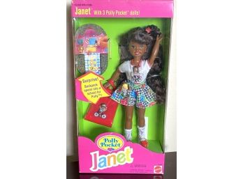 Janet Doll New In Box With Three Polly Pocket