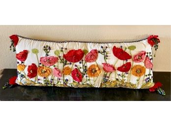 Mackenzie-childs Red Poppy Lumbar Pillow