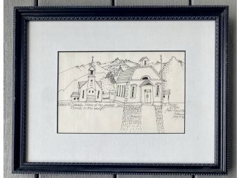 Westcliffe, Colorado Home Of The Greatest Jazz Festival In The World Pen Drawing