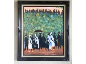 Framed Lithograph By Ida Jackson “The Funeral Procession” Dr. Martin Luther King’s Funeral Procession