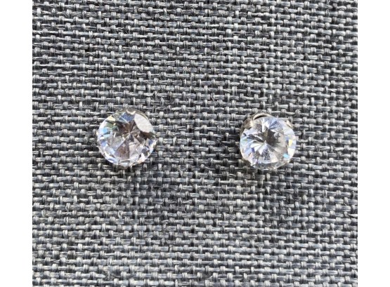 CZ .925 Sterling Silver Stud Earrings