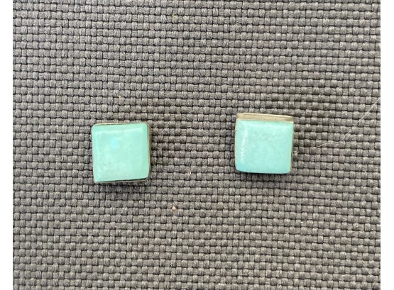 .925 Sterling Silver Turquoise Studs