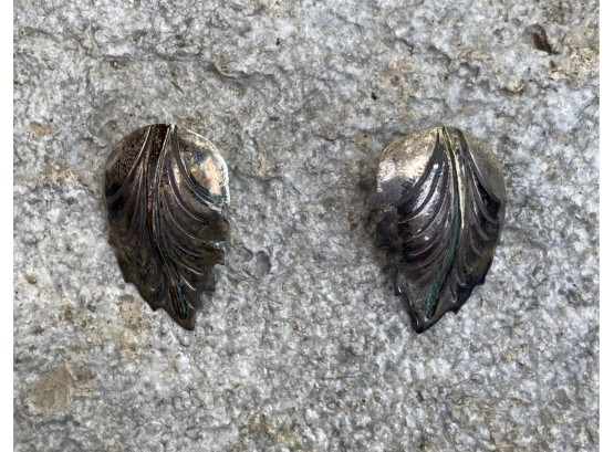 Genuine Indian Handmade Sterling Silver Leaf Earrings