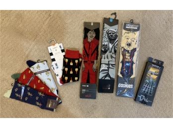 Assortment Of New Novelty Socks, Including Michael Jackson In Thriller, Han Solo In Carbonite And More