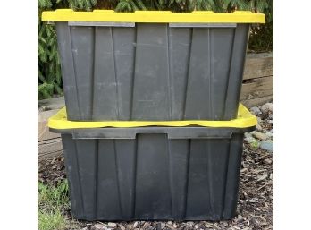 2 HDX 27 Gallon Totes