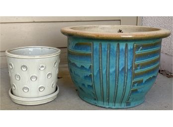 Lot Of 2 Smaller Planters