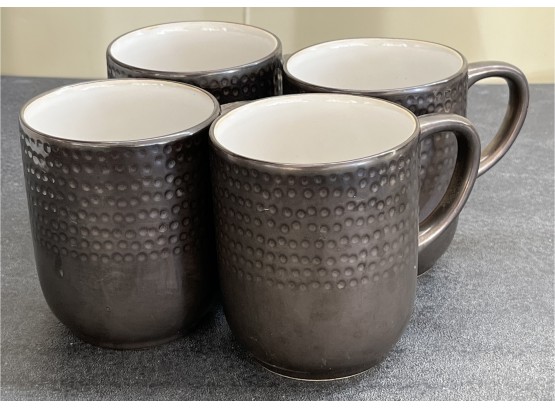 4 Mugs Threshold Barnet Bronze Stoneware